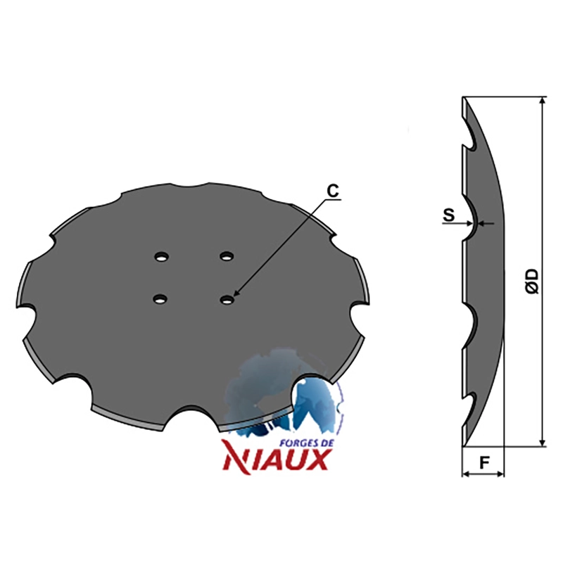 Landwirtschaft Bodenbearbeitung Scheibeneggen Scheibe gezackt Niaux|Becker
