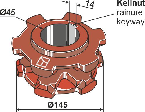 Nusskettenrad Ø145 |69-6-804 Industriehof Scherenbostel | Nusskettenrad Ø145 (69-6-804)
