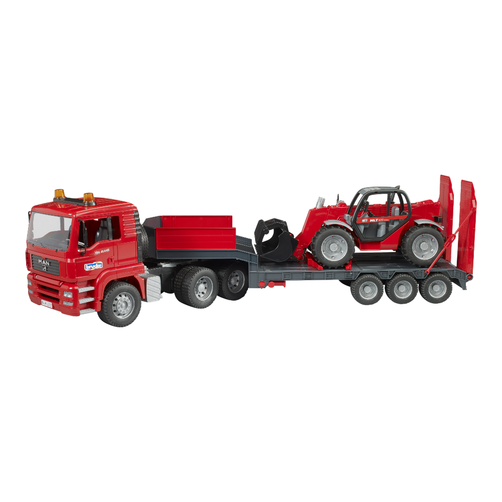 Bruder MAN TGA Tieflader + Manitou Teleskoplader MLT 633 - Cover Image