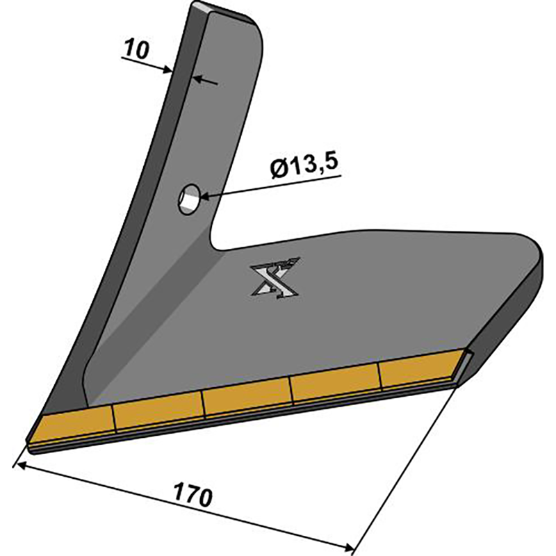 Landwirtschaft Bodenbearbeitung Grubber Schare & Leitbleche Ersatzflügel - Hartmetall - rechts Landwirtschaft Bodenbearbeitung Grubber Schare & Leitbleche Ersatzflügel - Hartmetall - rechts