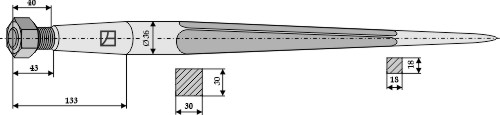 Frontladerzinken 800mm