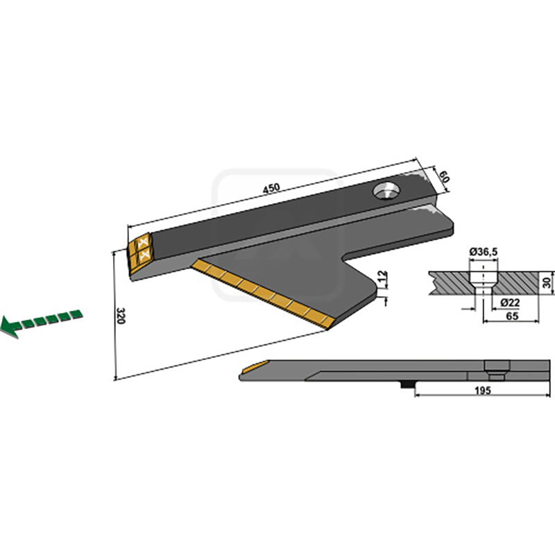 Landwirtschaft Bodenbearbeitung Grubber Schare & Leitbleche Flügelschar - links - Hartmetall Agrisem Landwirtschaft Bodenbearbeitung Grubber Schare & Leitbleche Flügelschar - links - Hartmetall Agrisem