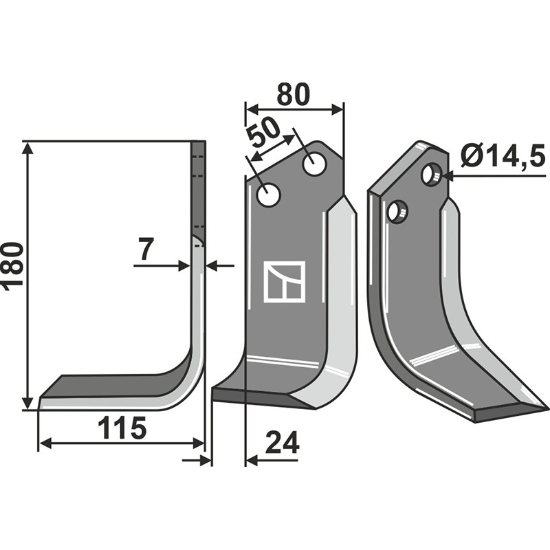 MER-09L Fräsmesser, linke Ausführung Meritano Fräsmesser, linke Ausführung IHOF MER-09L