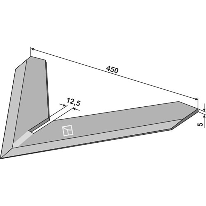 Landwirtschaft Bodenbearbeitung Grubber Schare & Leitbleche Hackschar 450mm Steketee Grubber Schare & Leitbleche Hackschar 450mm Steketee