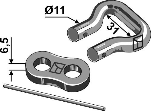 Kettenschloss Ø11 |69-4-120 Kettenschloss Ø11 (69-4-120)
