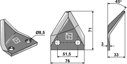Futtermischwagenmesser, rechts