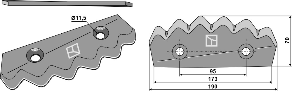 Futtermischwagenmesser, rechts