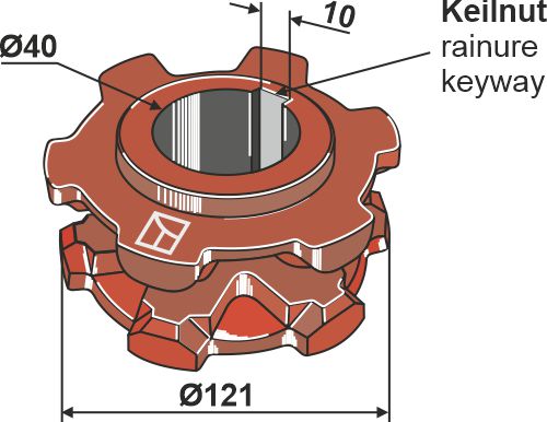 Nusskettenrad Ø121 |69-6-752 Nusskettenrad Ø121 (69-6-752)