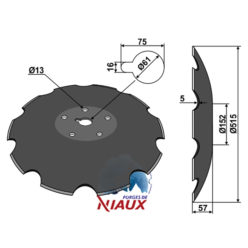 Landwirtschaft Bodenbearbeitung Scheibeneggen Scheibe gezackt Tulip Landwirtschaft Bodenbearbeitung Scheibeneggen Scheibe gezackt Tulip