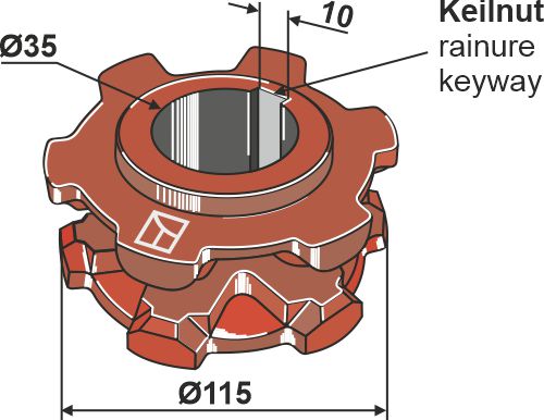 Nusskettenrad Ø115 |69-6-401 Industriehof Scherenbostel | Nusskettenrad Ø115 (69-6-401)