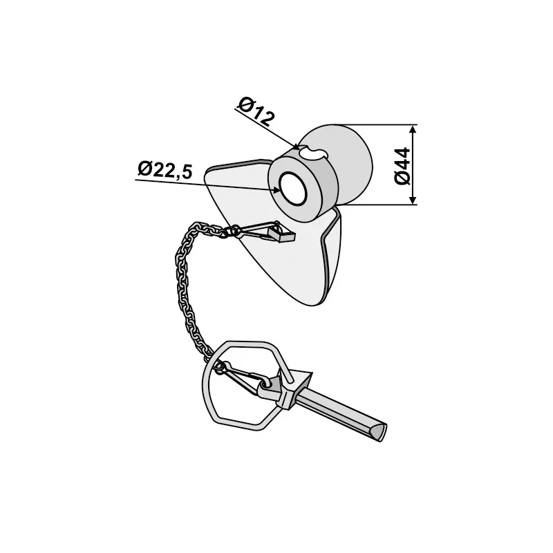 Unterlenkerfangprofil Kat 1 / 22,4 - 44 mm verzinkt