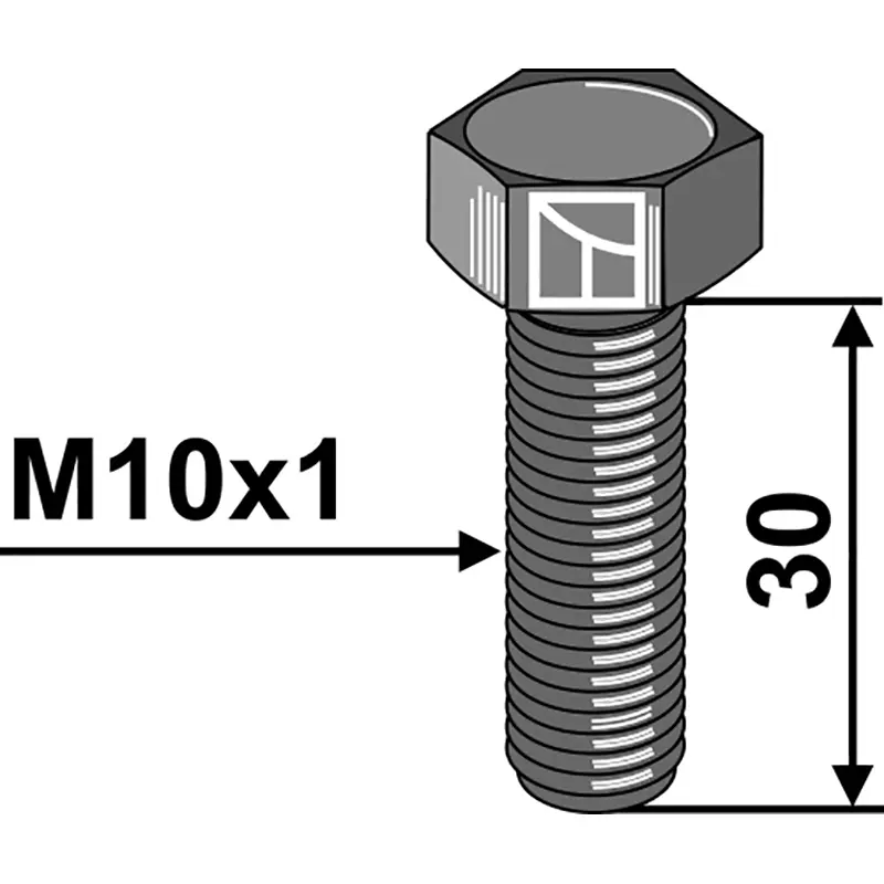Landwirtschaft Bodenbearbeitung Scheibeneggen Zubehör Schraube M10x1x30