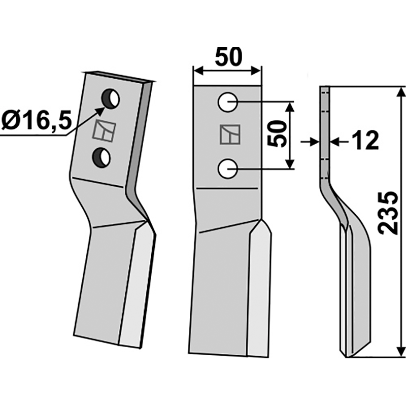 Badalini FM 6401 Rotorzinken, rechte Ausführung IHOF BAD-13R