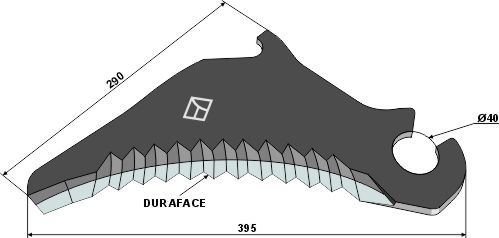 Rundballenmesser 395mm - DURAFACE
