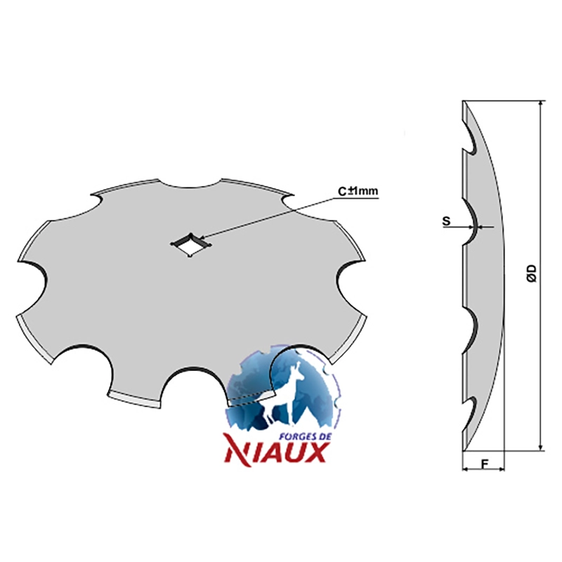 Landwirtschaft Bodenbearbeitung Scheibeneggen Scheibe gezackt Niaux