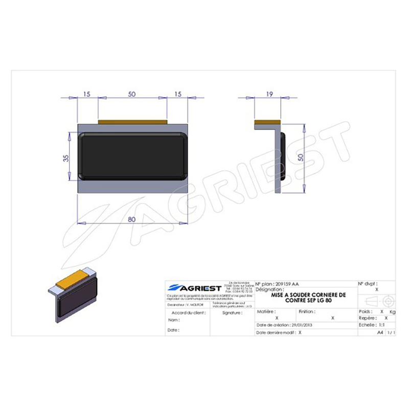 Grubber Anschweißteile Flach Anschweissteil Lg 80 Hartmetall