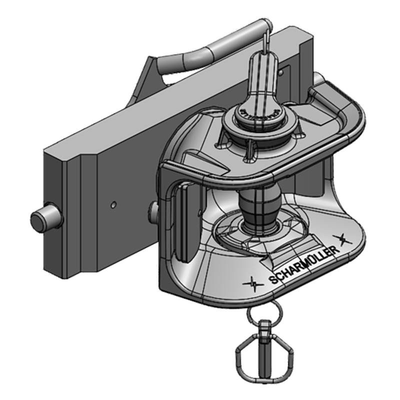 Traktorentechnik Anhängetechnik Scharmüller Zugmaul Standard mit Adapterplatte #03.3145.06-A02 Traktorentechnik Scharmüller Zugmaul Standard mit Adapterplatte 03.3145.06-A02