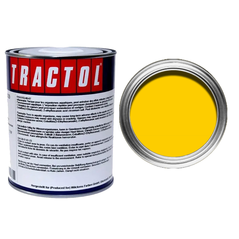 Tractol Lack 329 P141269 Liebherr gelb Stoß-, Schlag-, und Kratzfestigkeit