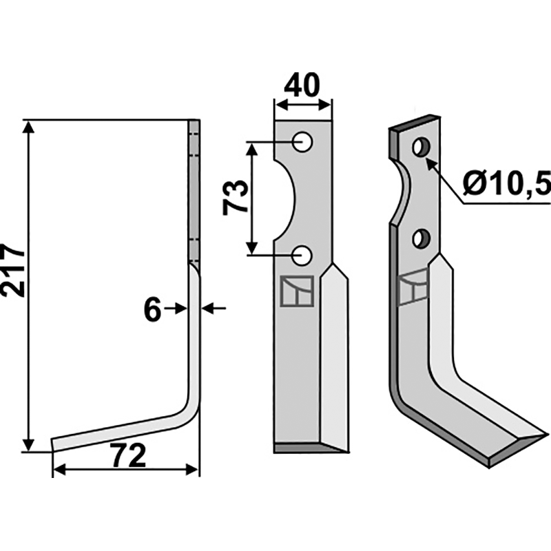 PAB-03L Fräsmesser, linke Ausführung Pasbo G11-14-72-83-84 Fräsmesser, linke Ausführung IHOF PAB-03L