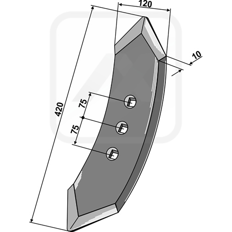 Landwirtschaft Bodenbearbeitung Grubber Schare & Leitbleche Vorschar für Flügelschar Dal-Bo