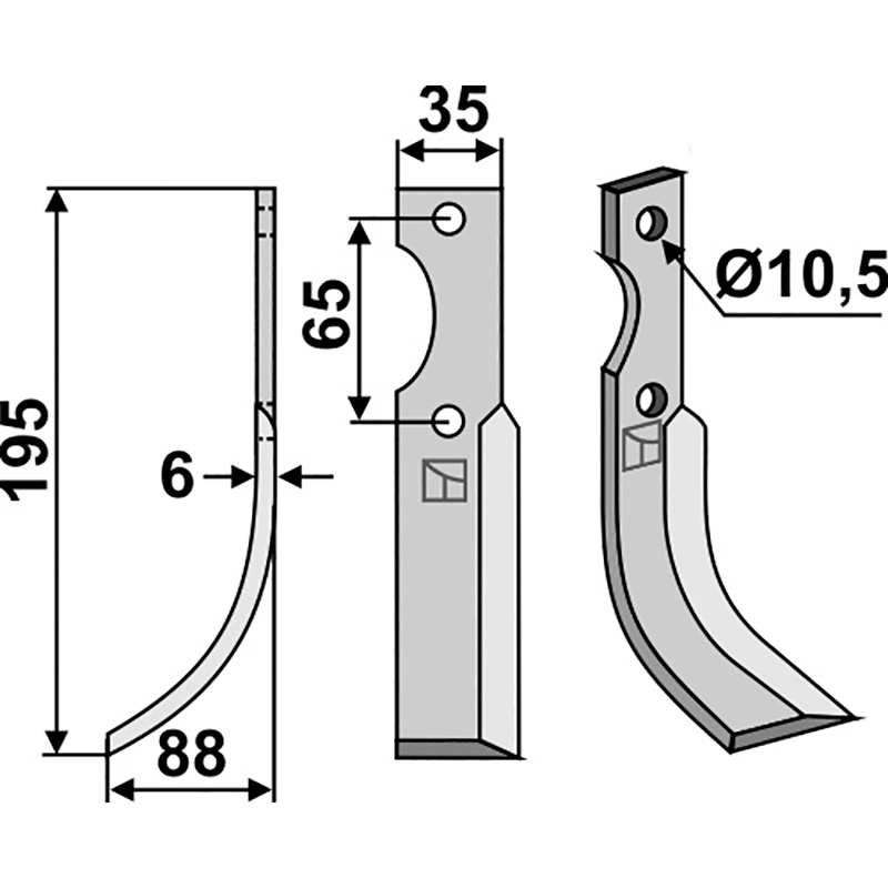 FER-21L Fräsmesser, linke Ausführung Ferrari 63195 Fräsmesser, linke Ausführung IHOF FER-21L