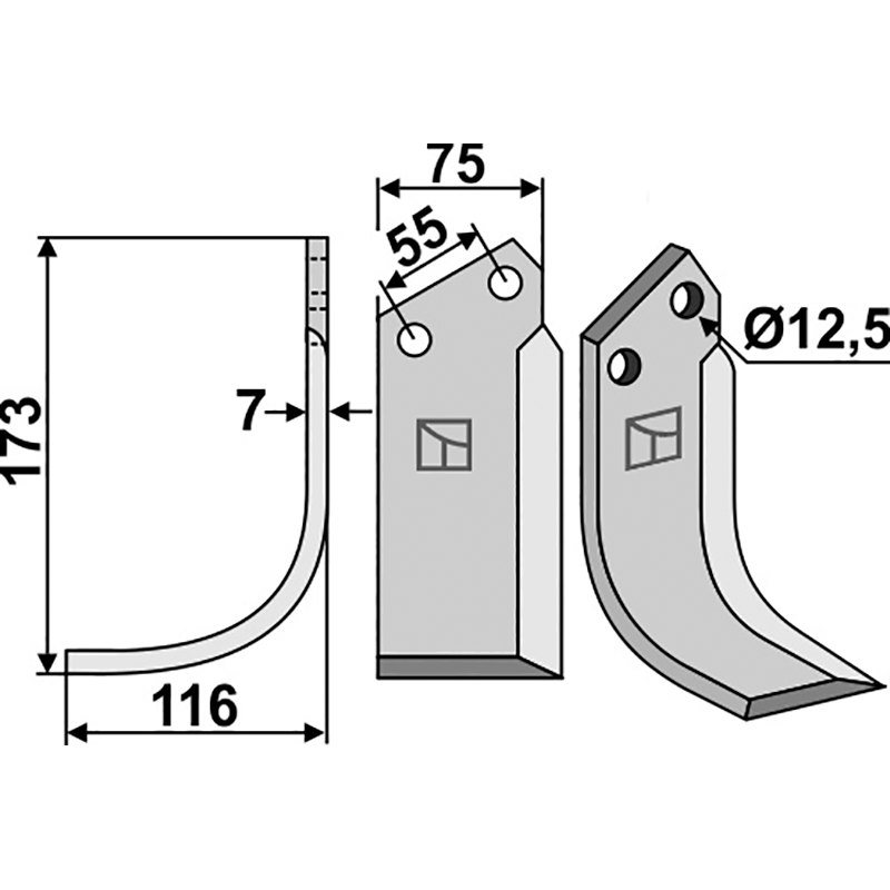 NAR-04L Fräsmesser, linke Ausführung Nardi 5CS5012 Fräsmesser, linke Ausführung IHOF NAR-04L