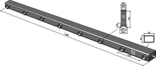 Zinkenträgerrohr 1390mm