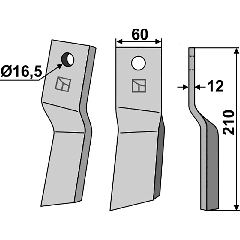 Howard 184216 Rotorzinken, rechte Ausführung IHOF HOW-52R