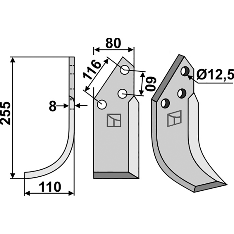 Pegoraro 0834 Fräsmesser, linke Ausführung IHOF PEG-02L