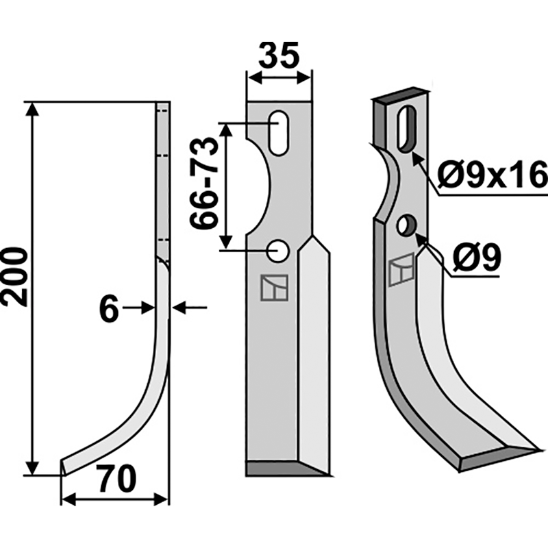 DIE-01L Universal Fräsmesser, linke Ausführung Diesse Universal Fräsmesser, linke Ausführung IHOF DIE-01L