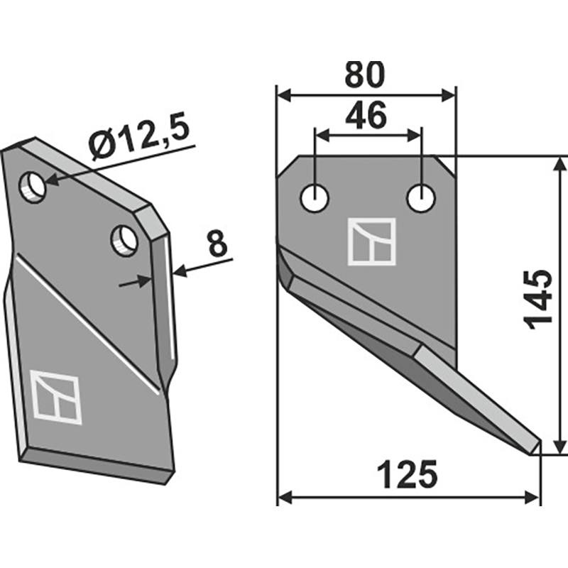 Massano M40.0108 Rotorzinken, rechte Ausführung IHOF MSA-13R