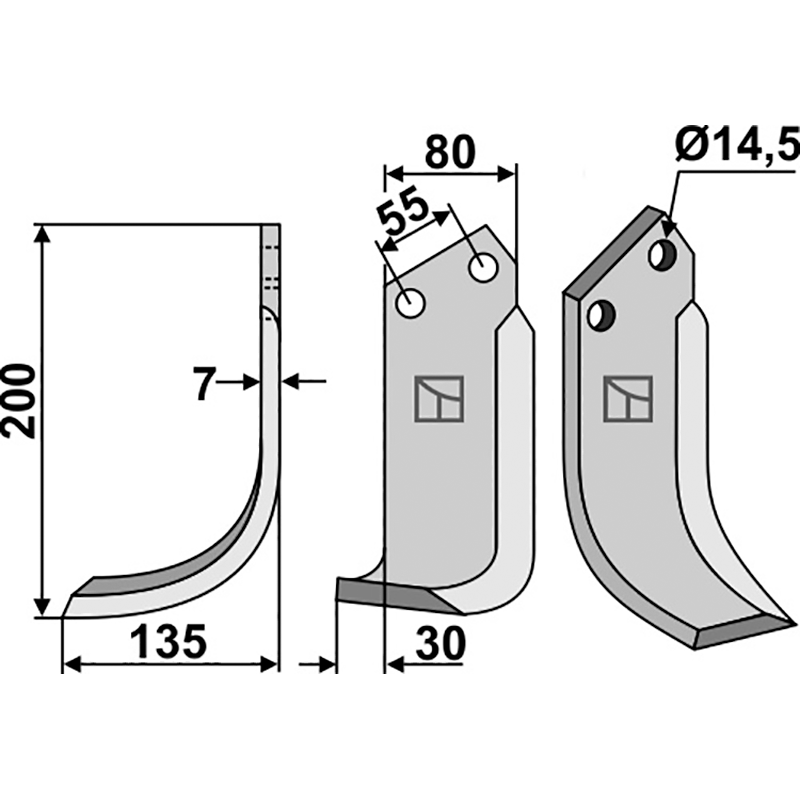 NAR-16L Fräsmesser, linke Ausführung Nardi 8CS5013 Fräsmesser, linke Ausführung IHOF NAR-16L