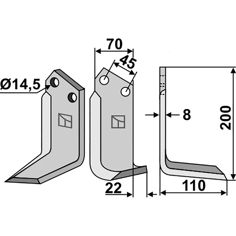 Maletti 0100 079 Fräsmesser, rechte Ausführung IHOF MAL-07R