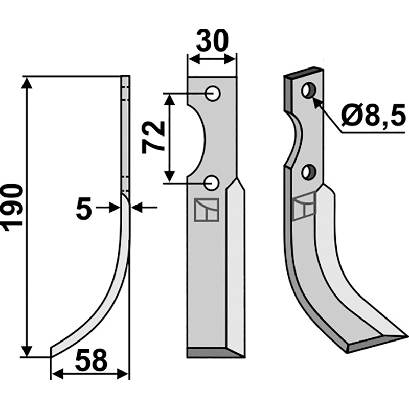 Nibbi Decimo Fräsmesser, linke Ausführung IHOF NID-15L