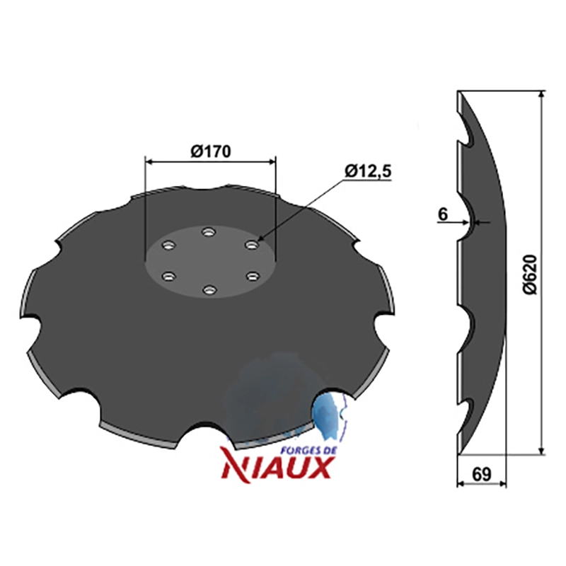 Landwirtschaft Bodenbearbeitung Scheibeneggen Scheibe gezackt Niaux Landwirtschaft Bodenbearbeitung Scheibeneggen Scheibe gezackt Niaux