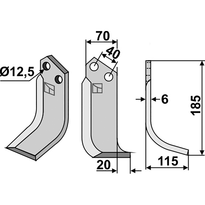 Breviglieri|Goldoni|Valpadana 8300021|17011|4RM-300/400 450 Fräsmesser, rechte Ausführung IHOF BRE-03R
