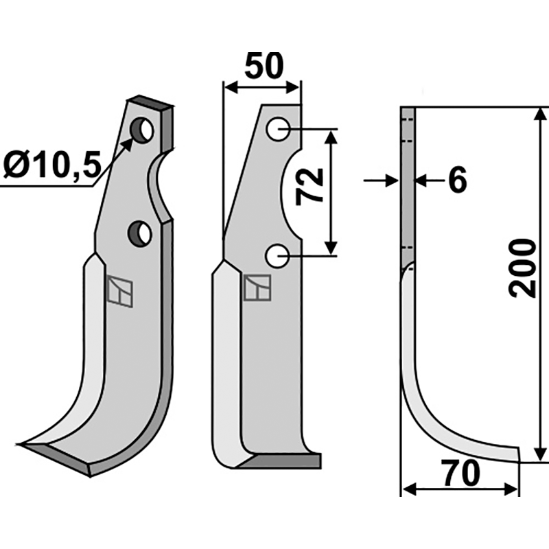 Casorzo SU4 - CU6 Fräsmesser, rechte Ausführung IHOF CAS-12R
