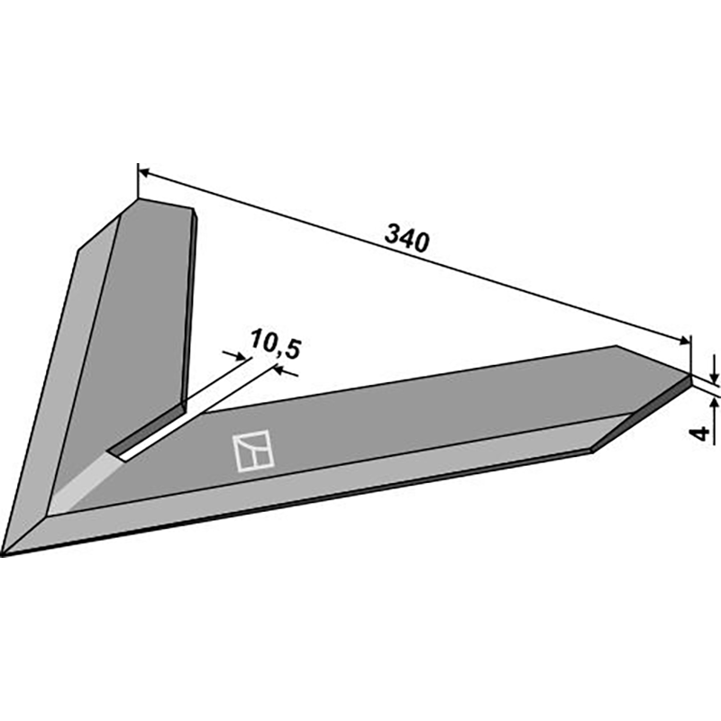 Landwirtschaft Bodenbearbeitung Grubber Schare & Leitbleche Hackschar 340mm Steketee Grubber Schare & Leitbleche Hackschar 340mm Steketee