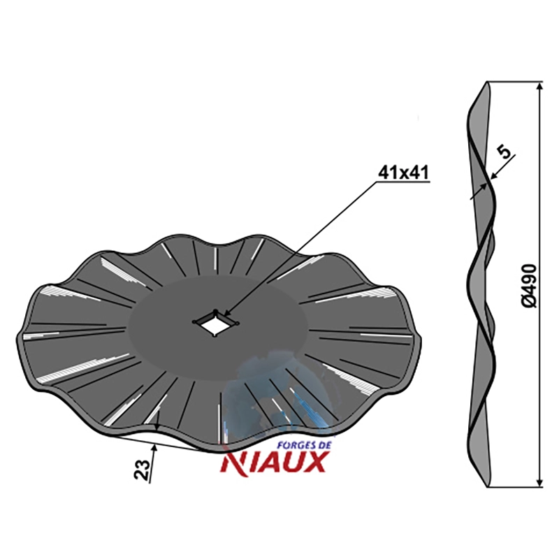 Landwirtschaft Bodenbearbeitung Scheibeneggen Scheibe gewellt Niaux Landwirtschaft Bodenbearbeitung Scheibeneggen Scheibe gewellt Niaux