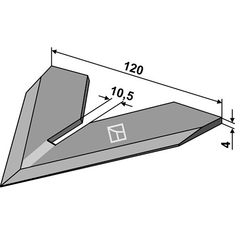 Landwirtschaft Bodenbearbeitung Grubber Schare & Leitbleche Hackschar 120mm Steketee Grubber Schare & Leitbleche Hackschar 120mm Steketee