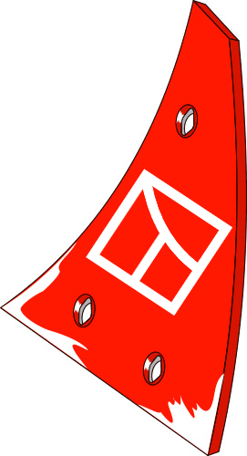 Pflugteil Streichblech-Vorderteil - rechts (619128) 34.0154 von Industriehof