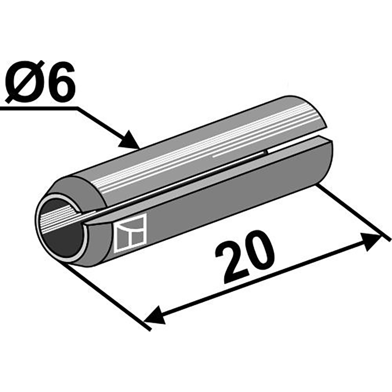 Landwirtschaft Bodenbearbeitung Grubber Schare & Leitbleche Spannstift - Ø6x20 Landwirtschaft Bodenbearbeitung Grubber Schare & Leitbleche Spannstift - Ø6x20