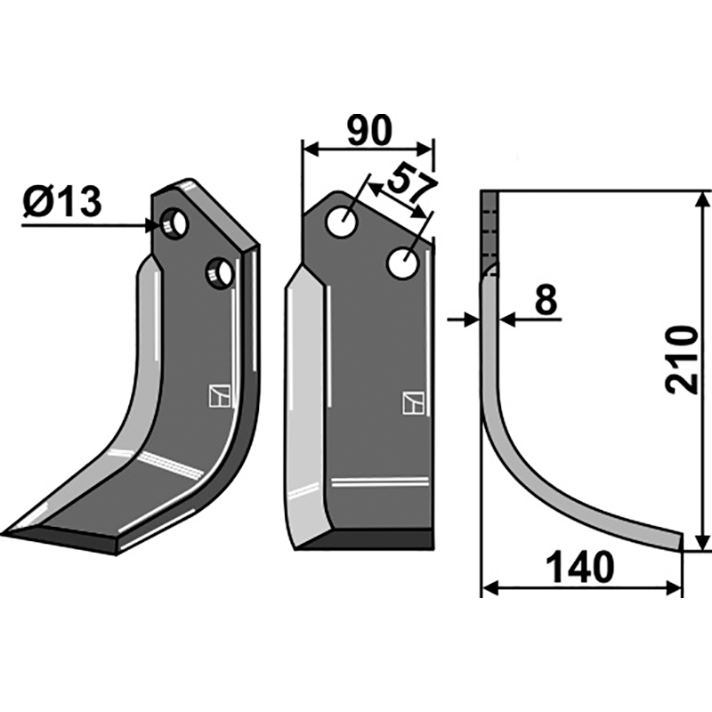 HOW-18R Fräsmesser, rechte Ausführung Howard 4439/610769 Fräsmesser, rechte Ausführung IHOF HOW-18R