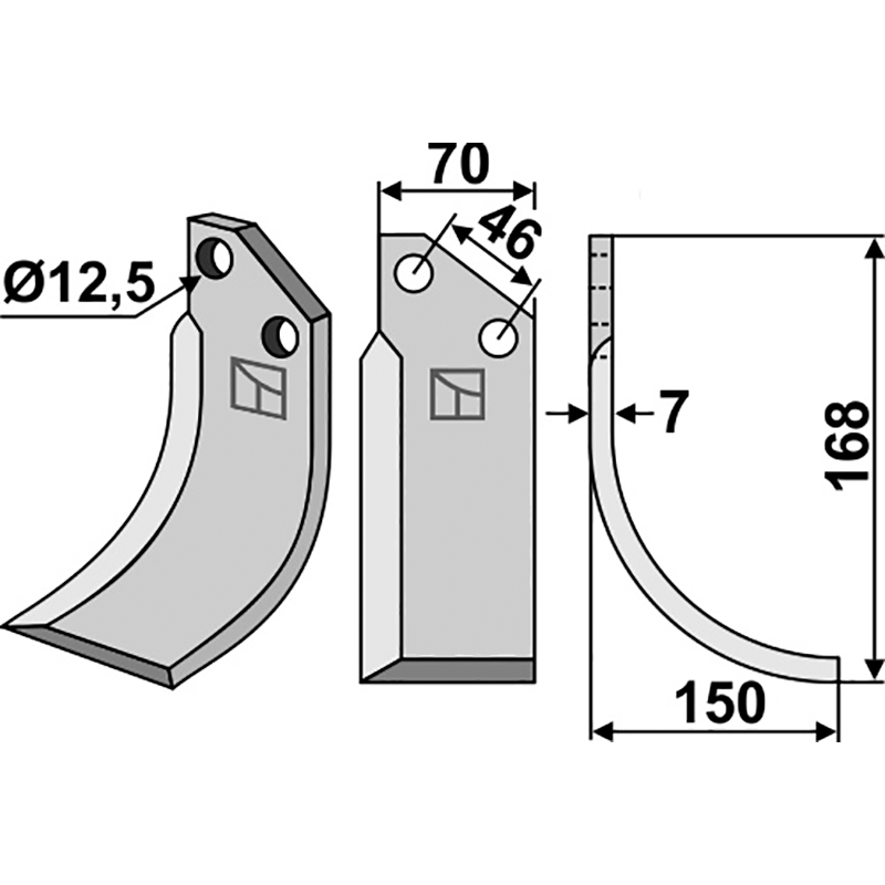 Muratori 12002801 Fräsmesser, rechte Ausführung IHOF MUR-19R