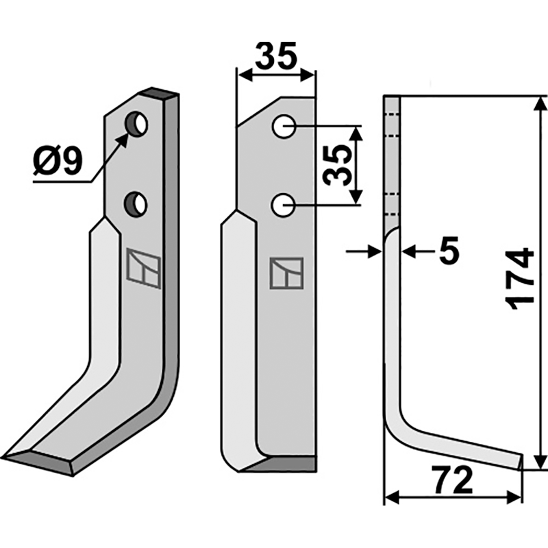 Nibbi Decimo Fräsmesser, rechte Ausführung IHOF NID-03R
