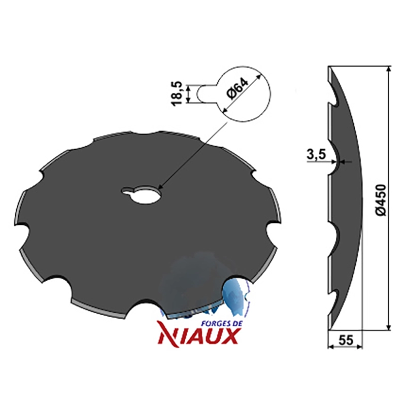 Landwirtschaft Bodenbearbeitung Scheibeneggen Scheibe gezackt Jean de Bru Landwirtschaft Bodenbearbeitung Scheibeneggen Scheibe gezackt Jean de Bru