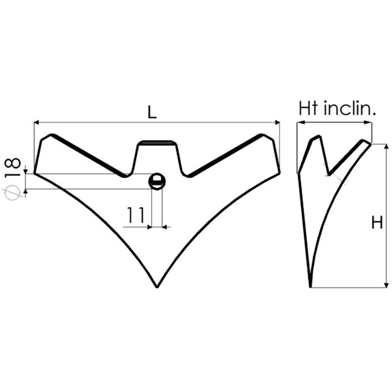 Hacktechnik Gänsefussspitze 250Mm 1 Loch