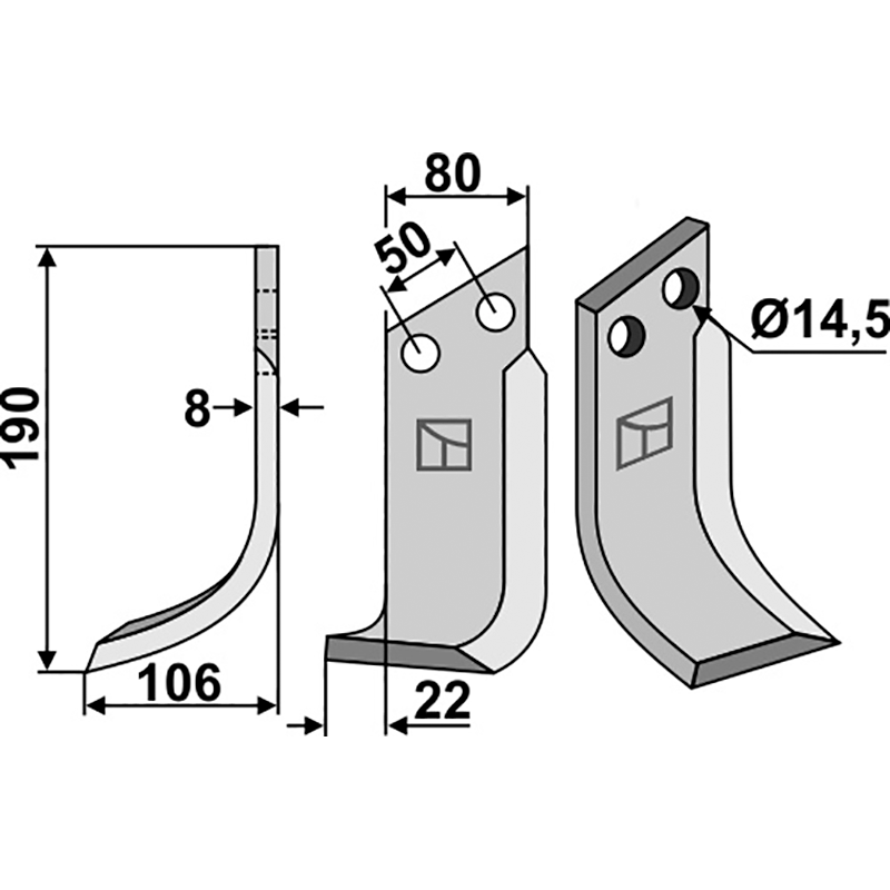 Meritano Fräsmesser, linke Ausführung IHOF MER-02L