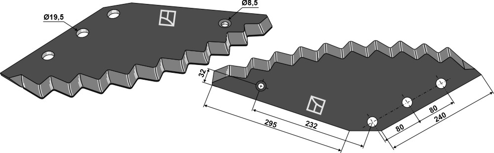 Futtermischwagenmesser - Hartmetallbeschichtet