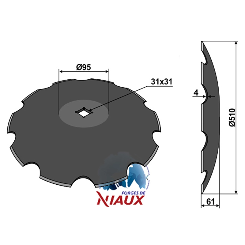 Landwirtschaft Bodenbearbeitung Scheibeneggen Scheibe gezackt Frost Landwirtschaft Bodenbearbeitung Scheibeneggen Scheibe gezackt Frost
